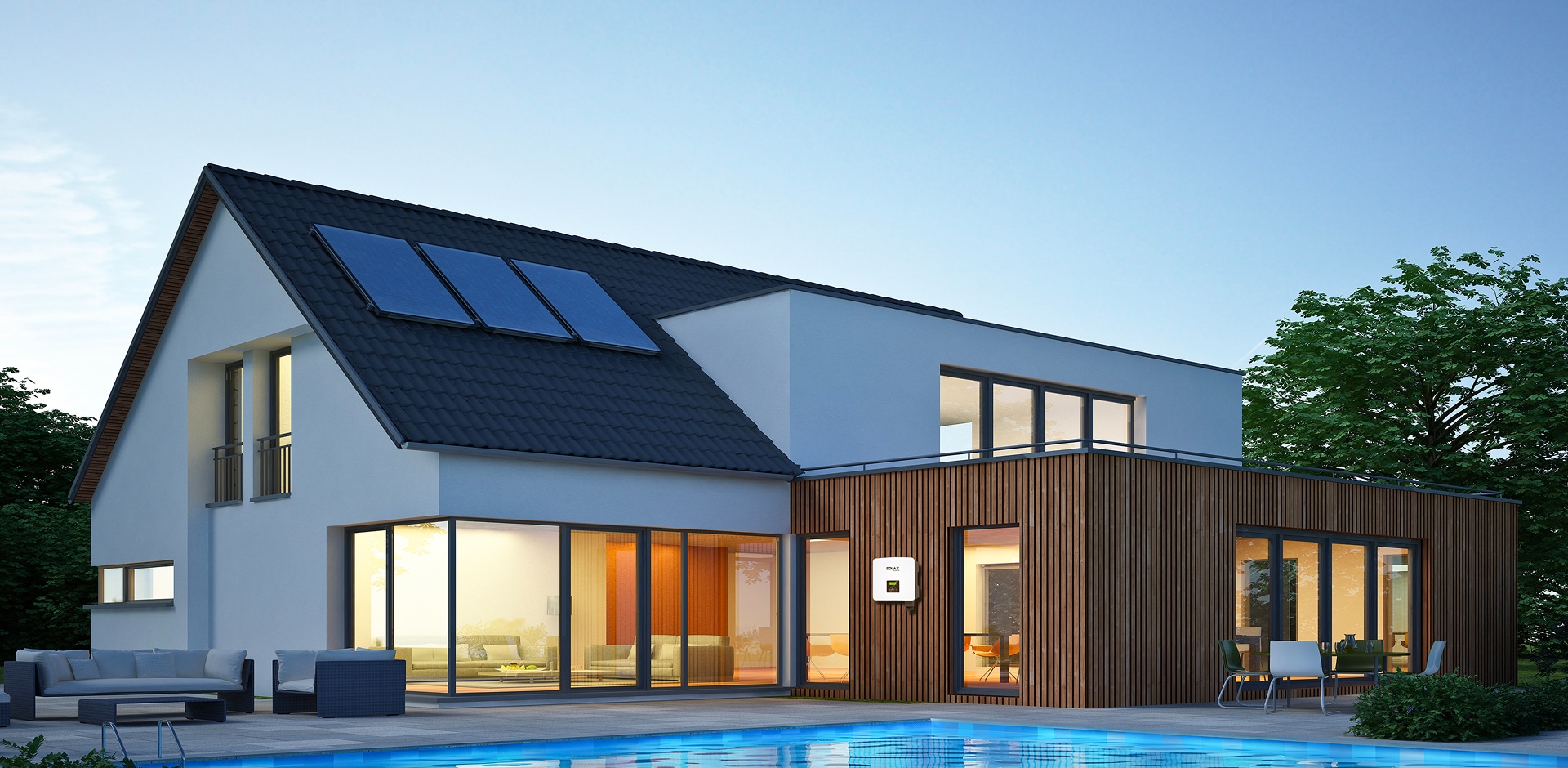 Residential photovoltaic solar panel system for home energy generation